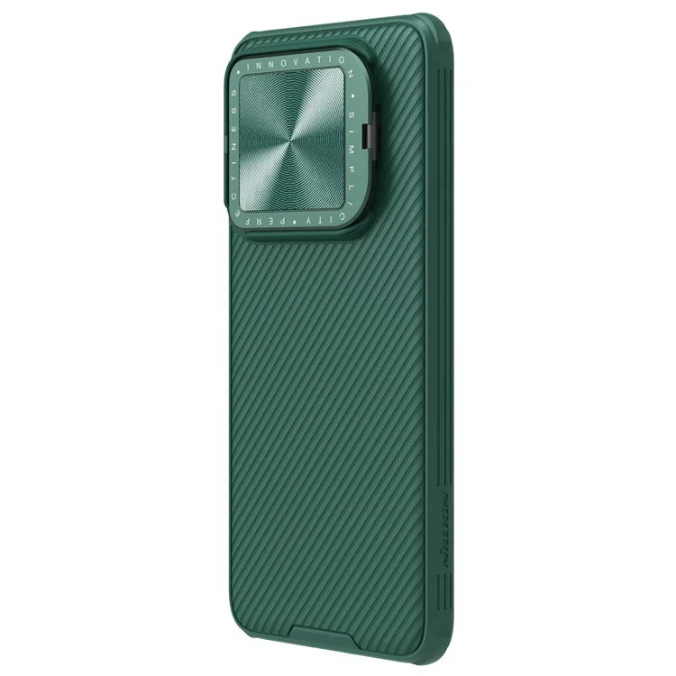 NILLKIN CamShield Prop Series for Xiaomi 14 Phone Case Lens Lid Anti-drop Kickstand Cover - Green