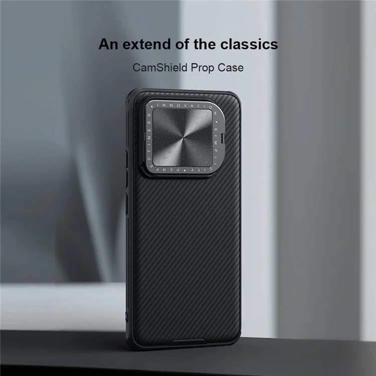 NILLKIN CamShield Prop Series for Xiaomi 14 Phone Case Lens Lid Anti-drop Kickstand Cover - Green