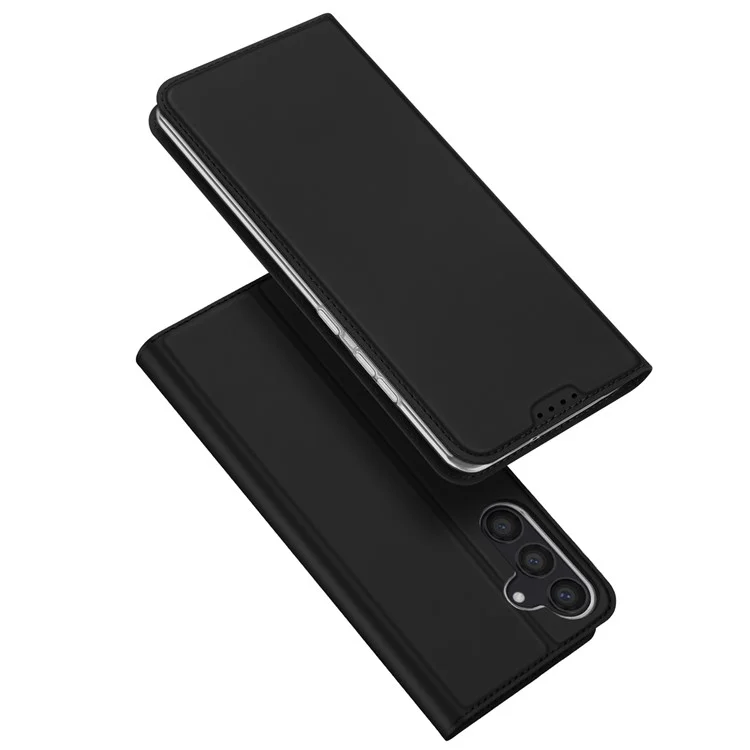 DUX DUCIS Skin Pro Series Pour Samsung Galaxy S24 Étui Support pour Cartes Porte-monnaie en Cuir PU Housse de Téléphone - Noir