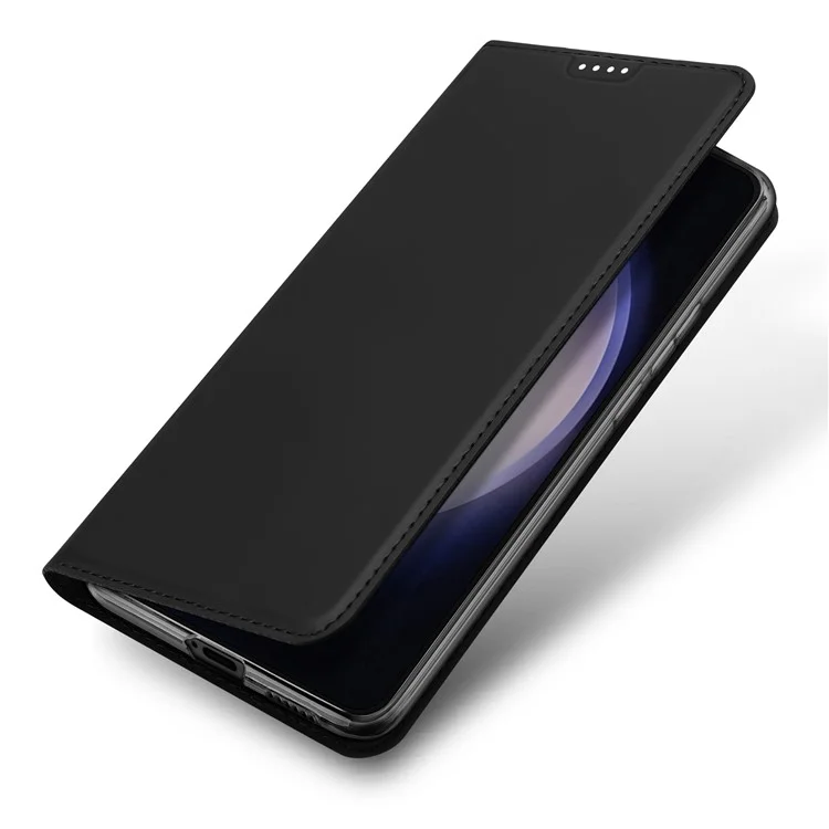 DUX DUCIS Skin Pro Series Pour Samsung Galaxy S24 Étui Support pour Cartes Porte-monnaie en Cuir PU Housse de Téléphone - Noir