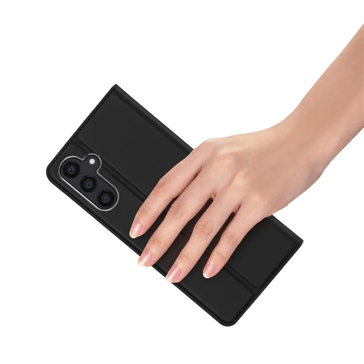 DUX DUCIS Skin Pro Series Pour Samsung Galaxy S24 Étui Support pour Cartes Porte-monnaie en Cuir PU Housse de Téléphone - Noir