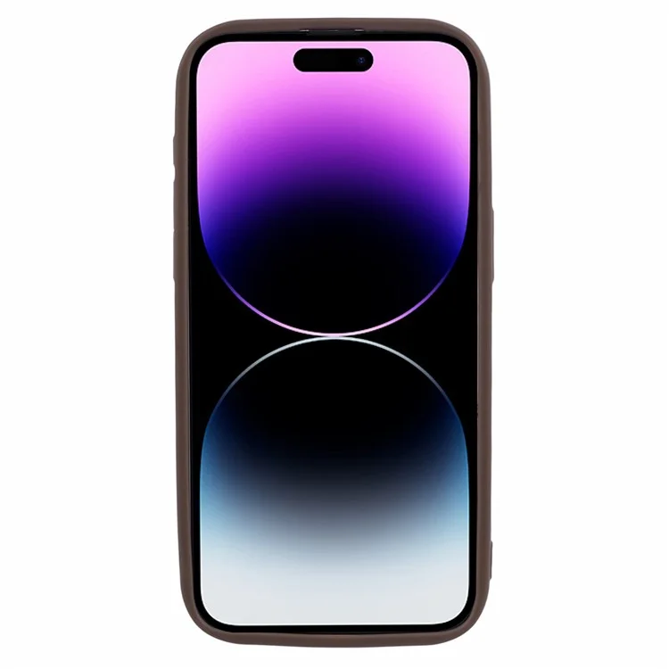 Coque pour iPhone 14 Pro en TPU souple avec finition mate - Brun clair