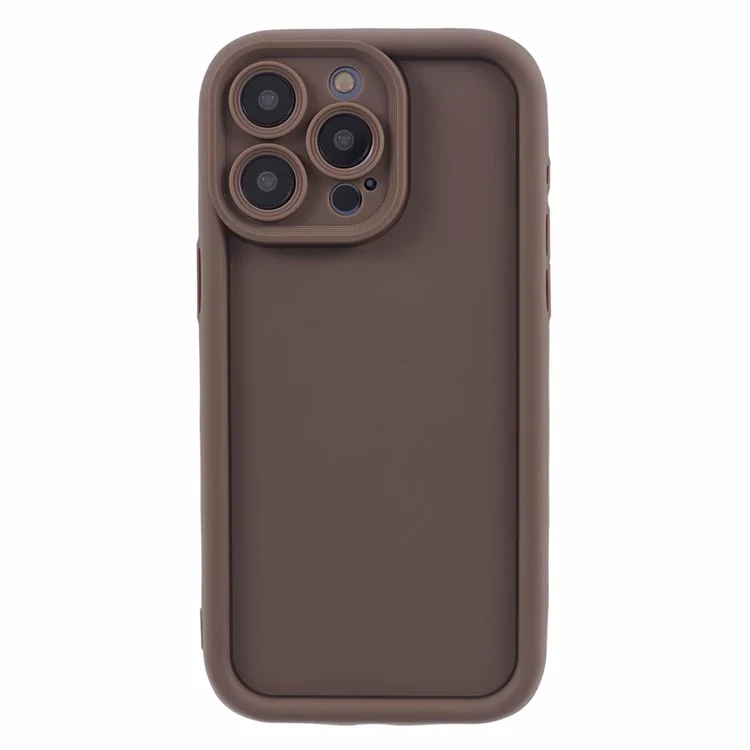 Coque pour iPhone 14 Pro en TPU souple avec finition mate - Brun clair