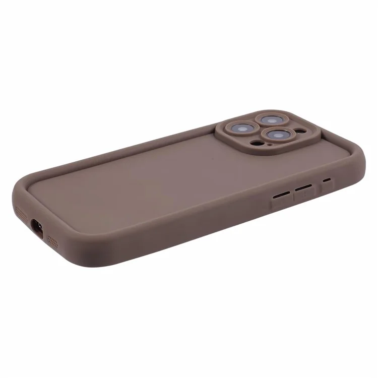 Coque pour iPhone 14 Pro en TPU souple avec finition mate - Brun clair