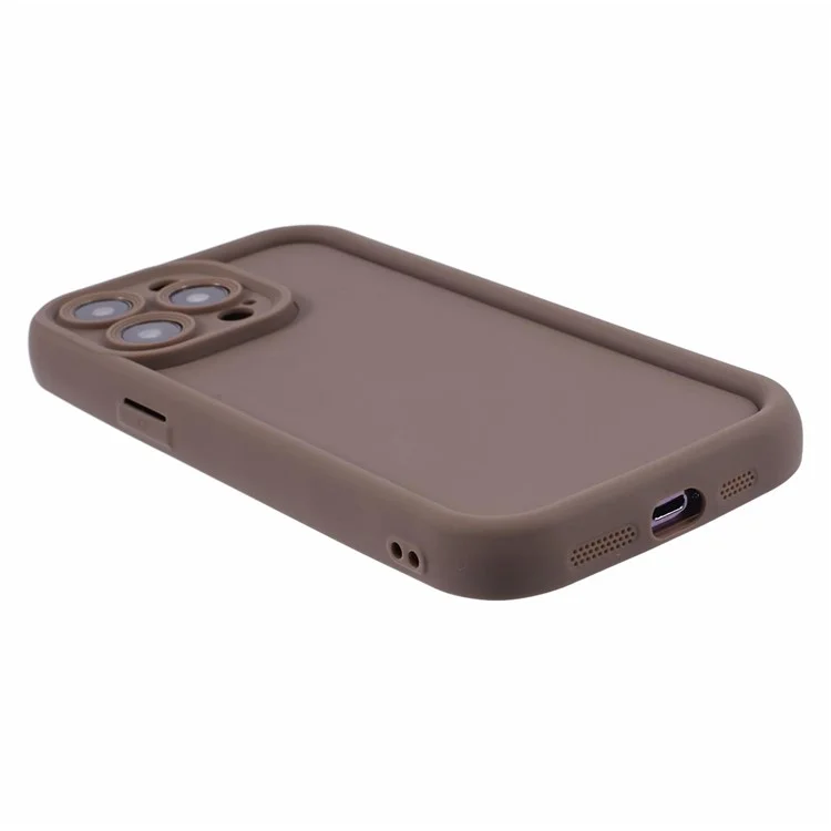 Coque pour iPhone 14 Pro en TPU souple avec finition mate - Brun clair