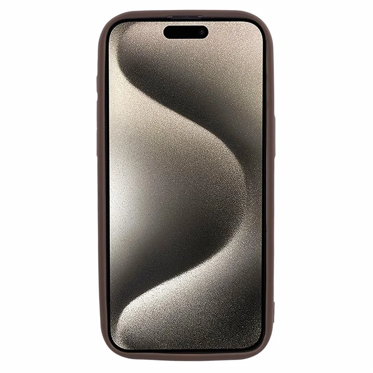 Para iPhone 15 Pro Max TPU Case Camera Protection Matte Phone Cover - Light Brown