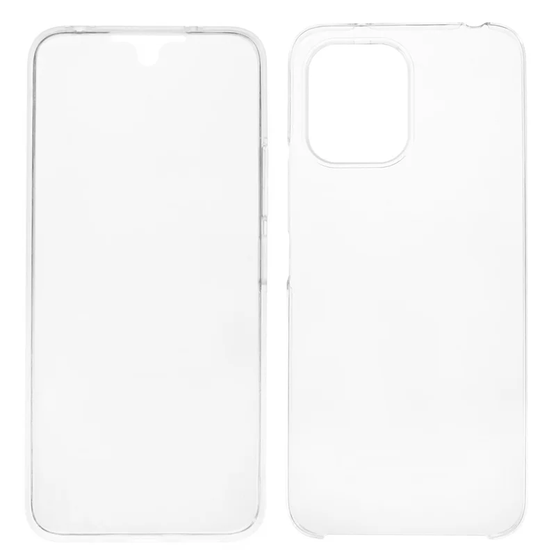 For Xiaomi Redmi 12 4G Clear Case TPU + Acrylic Cover with PET Screen Protector