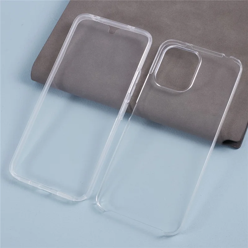 For Xiaomi Redmi 12 4G Clear Case TPU + Acrylic Cover with PET Screen Protector