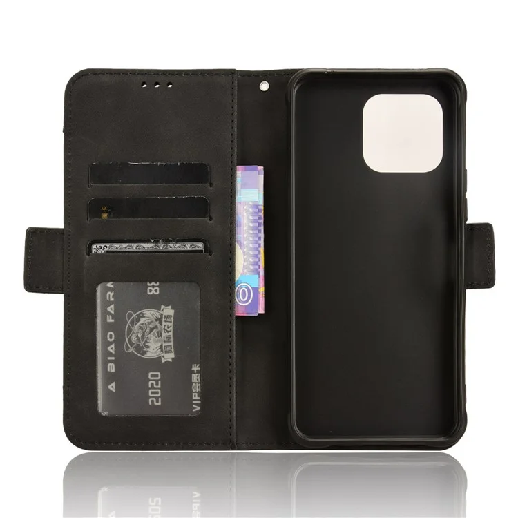 Pour Umidigi G5 Mecha Phone Case Anti-scratch Slim-Fit Leather Wallet Stand Cover - Noir