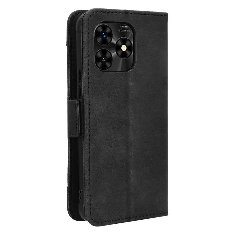 Pour Umidigi G5 Mecha Phone Case Anti-scratch Slim-Fit Leather Wallet Stand Cover - Noir