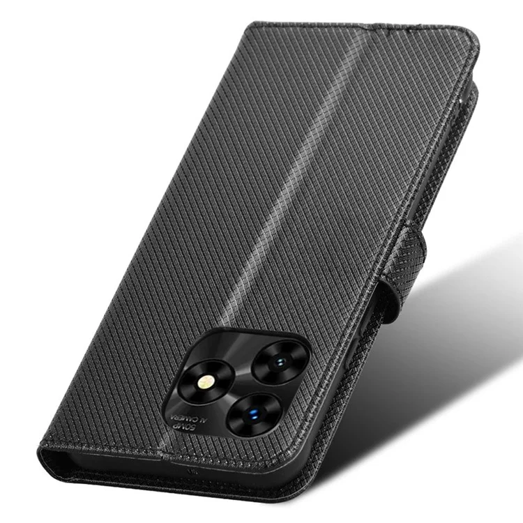 Für Umidigi G5 / G5A Hülle PU-Leder Diamanttextur Flip Schutzhandyhülle - Schwarz