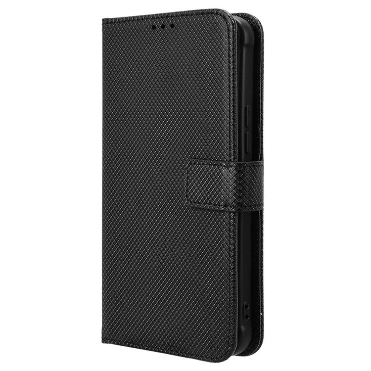 Für Umidigi G5 / G5A Hülle PU-Leder Diamanttextur Flip Schutzhandyhülle - Schwarz
