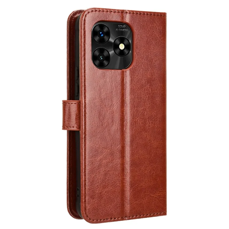 Для Umidigi G5 / G5A Чехол с текстурой сумасшедшей лошади, подставкой и откидным флипом - Коричневый