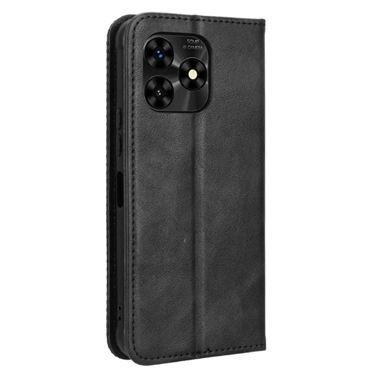 Чехол для Umidigi G5 Mecha, полная защита, ретро-дизайн, кошелек, черный