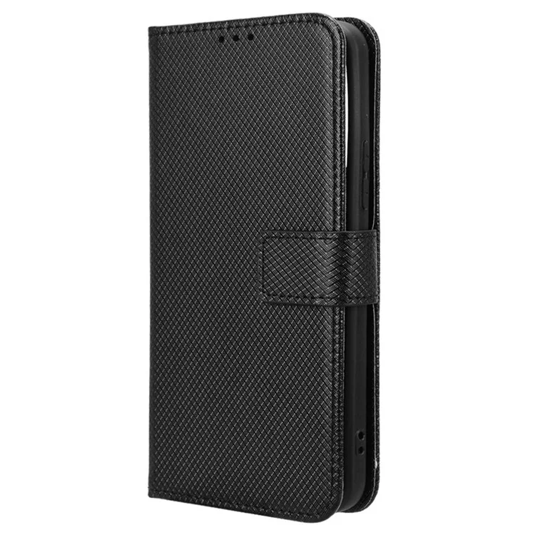For ZTE Blade A33S Case PU Leather TPU Interior Protective Wallet Phone Cover - Black