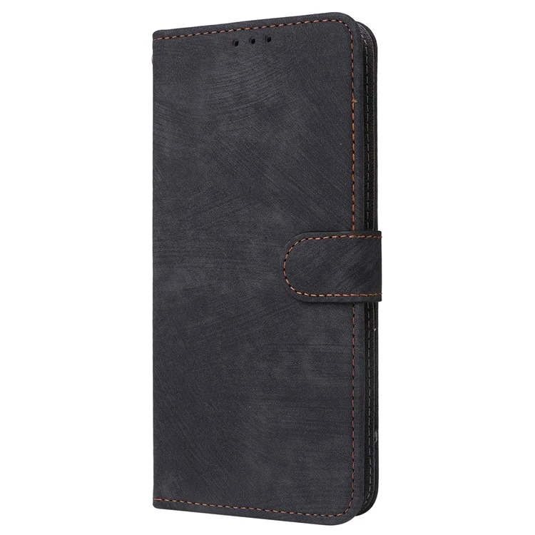 Para o Estojo ZTE Blade A53 Pro RFID Blocking Wallet Stand Cover com Alça - Preto