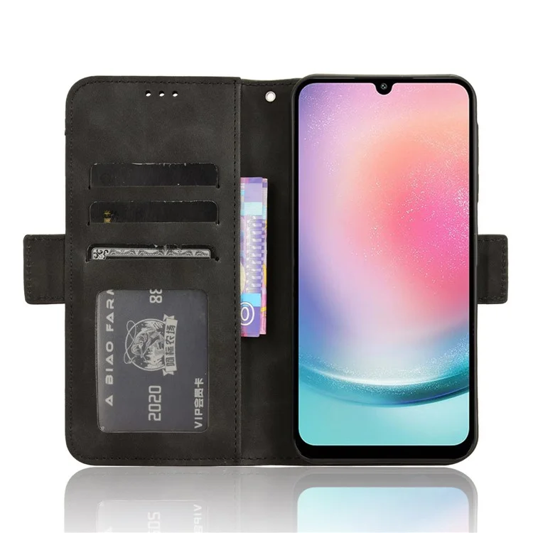 Per Samsung Galaxy A25 5G (Globale) (161,0 x 76,5 x 8,3 mm) Cellphone Case Antigraffio Portafoglio Custodia in Pelle con Supporto - Nero