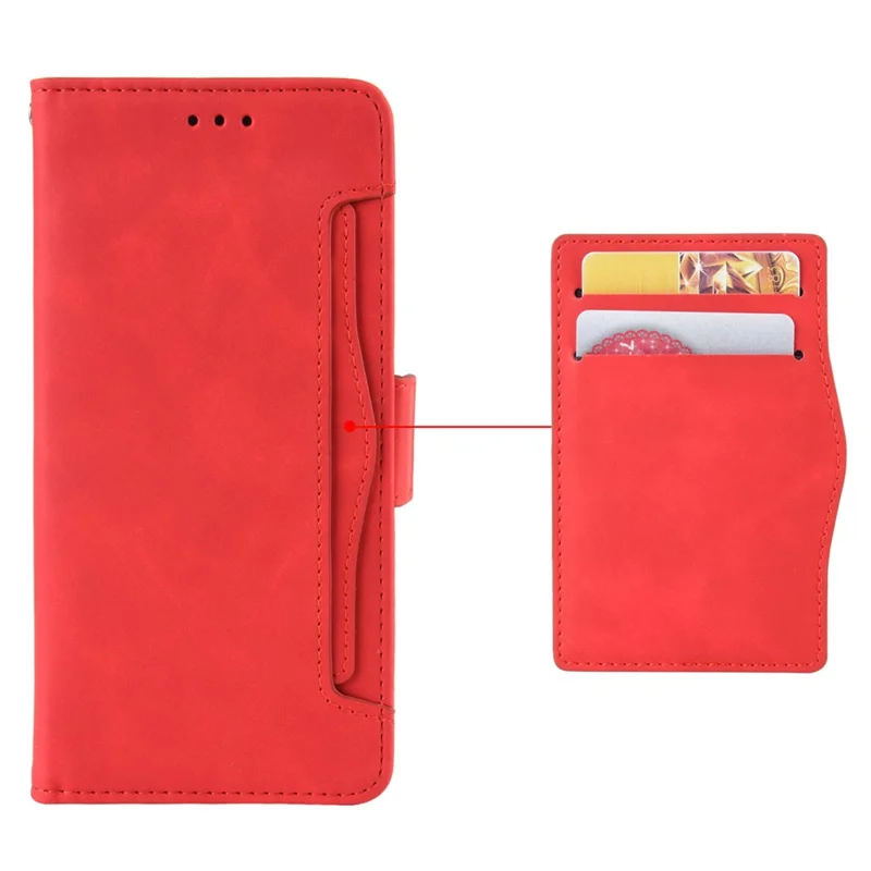 Etui do Samsung Galaxy A25 5G (Global) (161,0 x 76,5 x 8,3 mm), etui skórzane z funkcją portfela i podstawką odporno na zarysowania – czerwony kolor