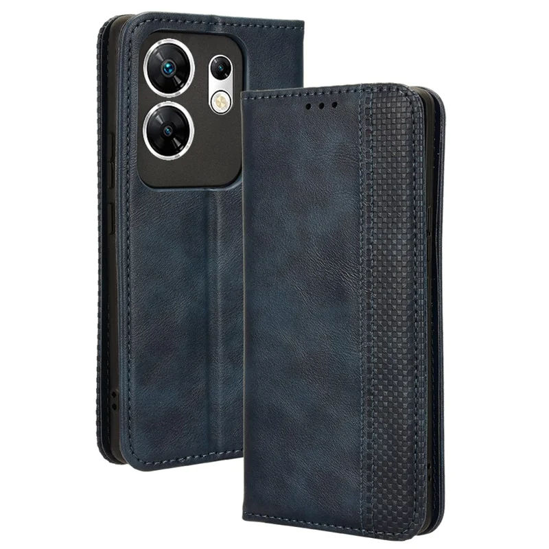 For Infinix Zero 30 4G X6731B Case Stand Wallet Phone Leather Cover - Blue