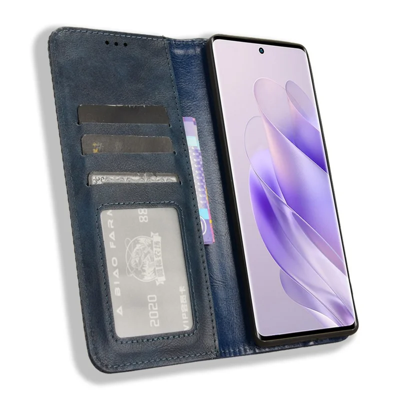 For Infinix Zero 30 4G X6731B Case Stand Wallet Phone Leather Cover - Blue