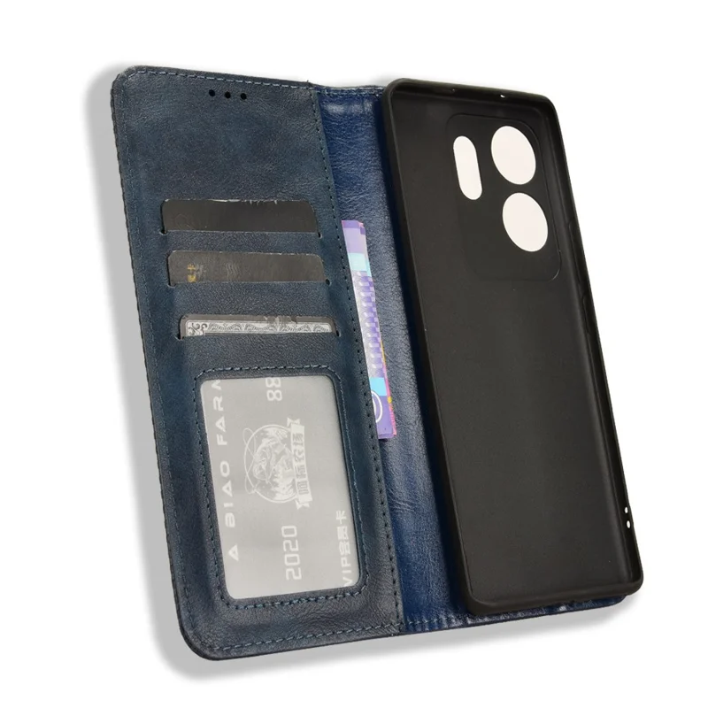 For Infinix Zero 30 4G X6731B Case Stand Wallet Phone Leather Cover - Blue