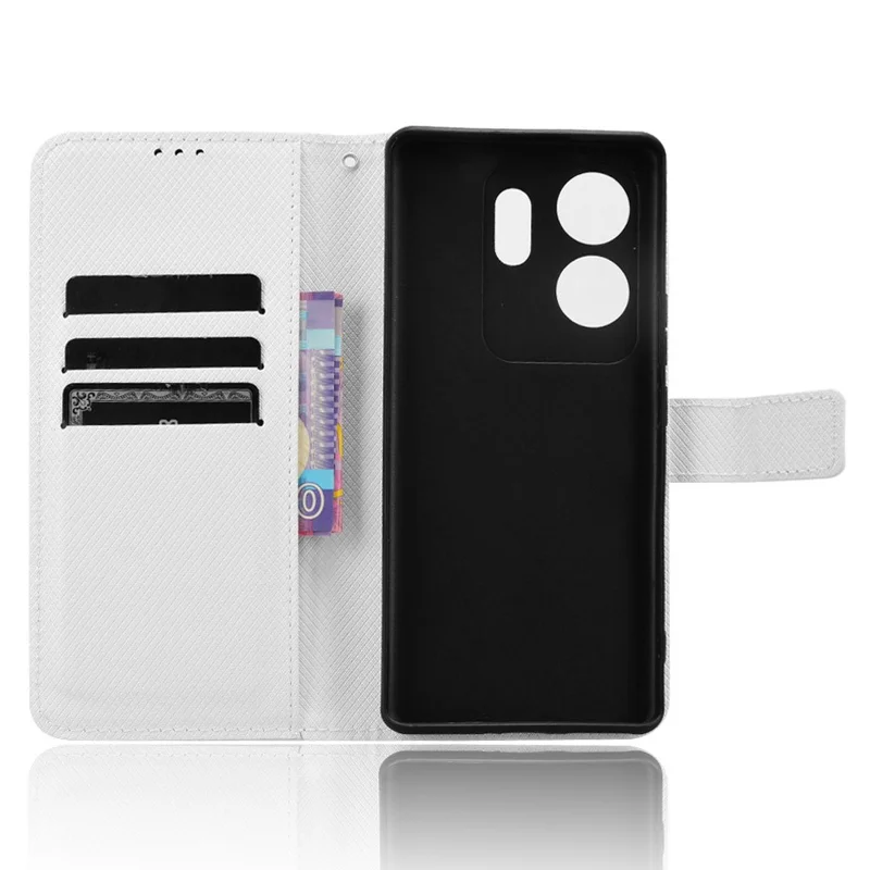 For Infinix Zero 30 4G / X6731B Case Wallet Phone Shell TPU + PU Leather Phone Cover - White