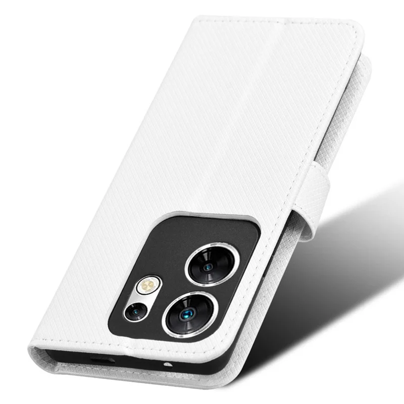 For Infinix Zero 30 4G / X6731B Case Wallet Phone Shell TPU + PU Leather Phone Cover - White
