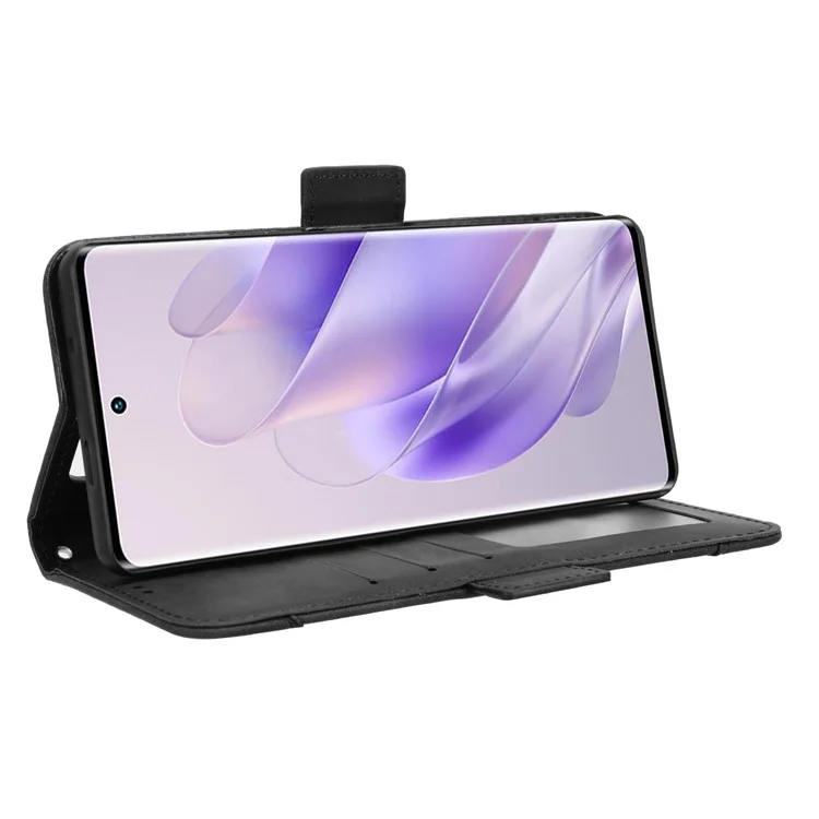 For Infinix Zero 30 5G X6731 Case Leather+TPU Scratch-Resistant Wallet Phone Cover - Black