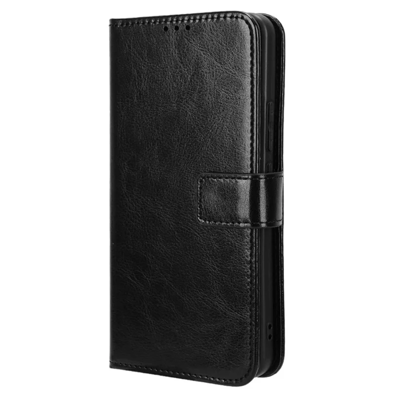 For Xiaomi 14 Pro Case Wallet PU Leather Crazy Horse Texture Phone Cover - Black