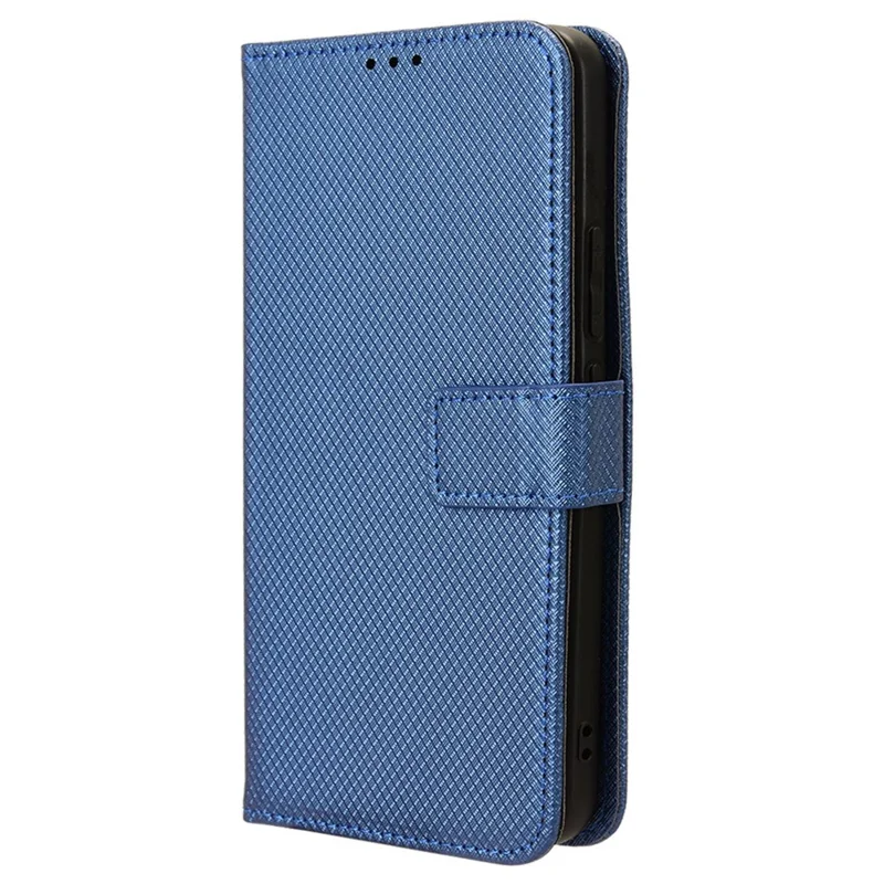 Capa para Xiaomi 14 Pro, textura de diamante em couro sintético, capa de smartphone - Azul