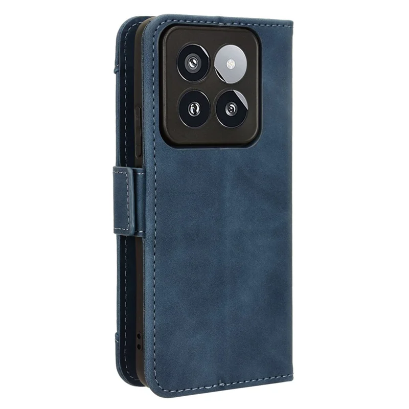 For Xiaomi 14 Pro Case Anti-scratch Leather Smart Phone Cover with Multiple Card Slots - Blue