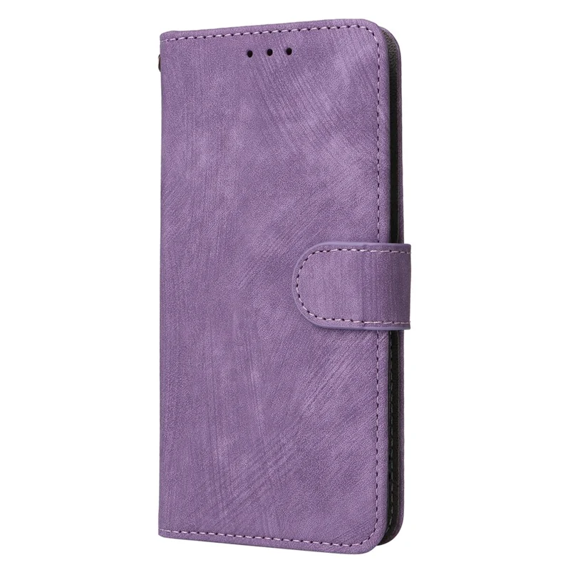 For iPhone 6 / 6s / 7 / 8 / SE (2020) / SE (2022) Case RFID Blocking Wallet Phone Cover with Strap - Purple