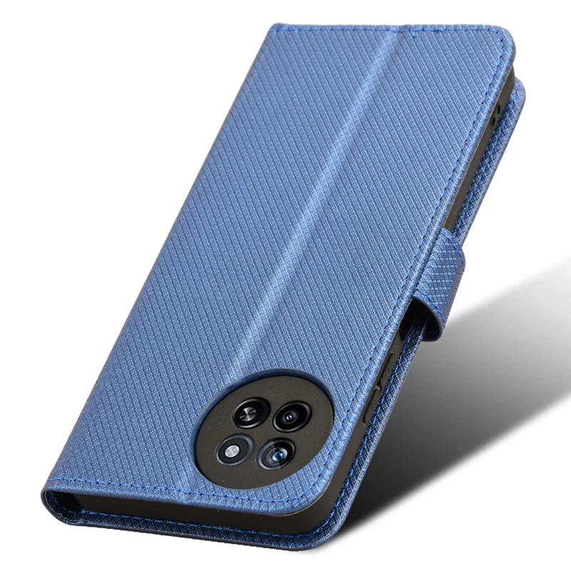 For itel S23 S665L Case PU Leather Stand Magnetic Closure Phone Cover - Blue