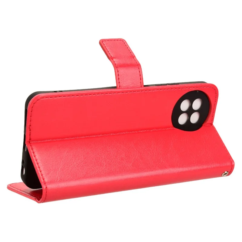 Pour le cas itel S23 S665L Crazy Horse Texture Cuir + Couverture de téléphone TPU - Rouge