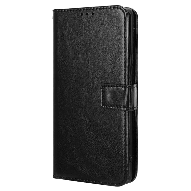 For itel S23+ S681LN Leather Case Wallet Stand Cell Phone Cover - Black