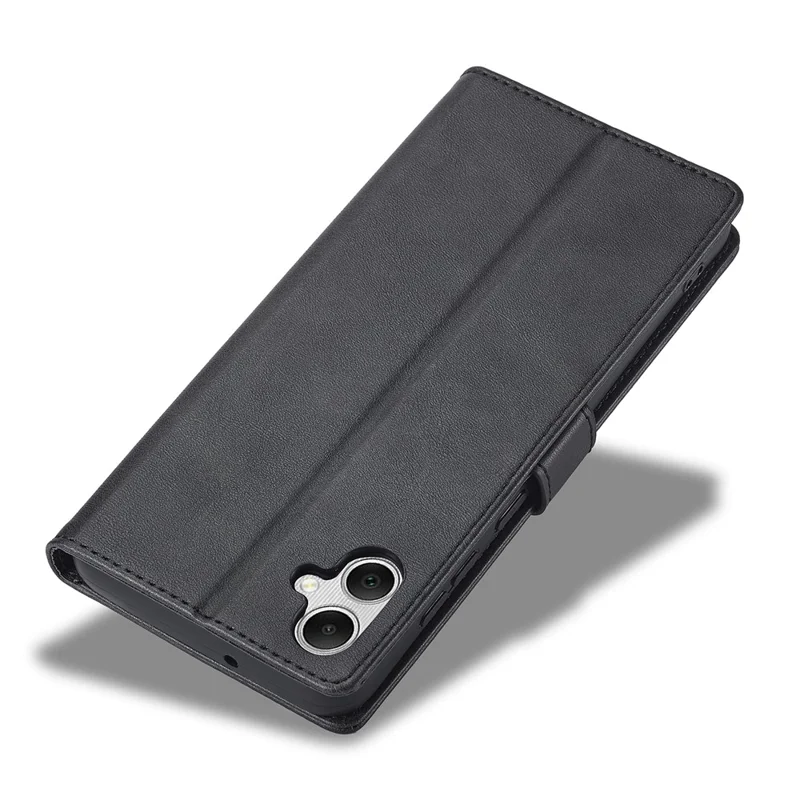 LC.IMEEKE For Samsung Galaxy A05 4G Case Calf Texture Phone Leather Cover - Black