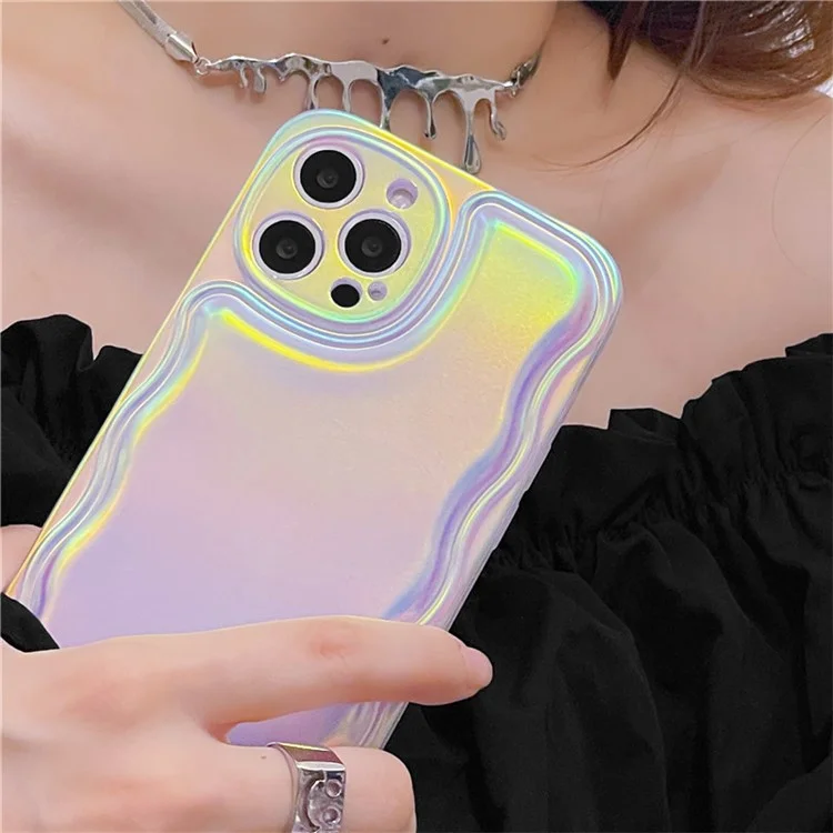 Para iPhone 14 Pro Max Case Colorful Laser Aurora Drop-Proof Protection Phone Cover