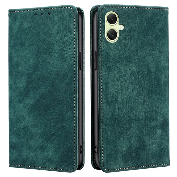 Pour Samsung Galaxy A05 4G Case Anti-Scratch Phone Shell RFID Blocking Wallet Leather Cell Phone Cover - Vert