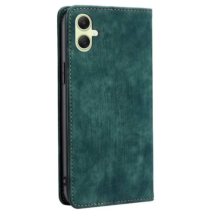 Pour Samsung Galaxy A05 4G Case Anti-Scratch Phone Shell RFID Blocking Wallet Leather Cell Phone Cover - Vert