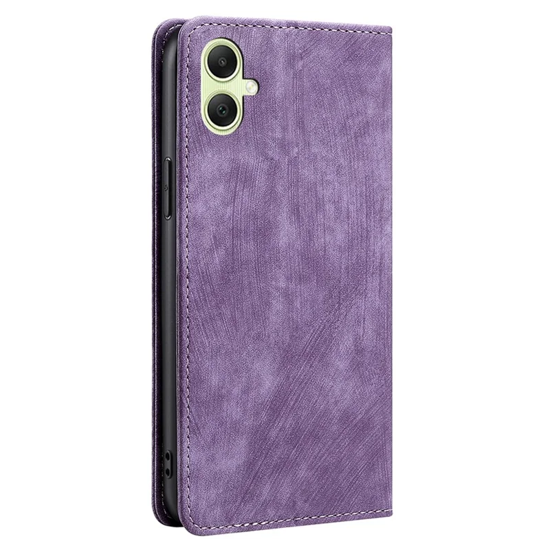 For Samsung Galaxy A05 4G Case Anti-Scratch Phone Shell RFID Blocking Wallet Leather Cell Phone Cover - Purple