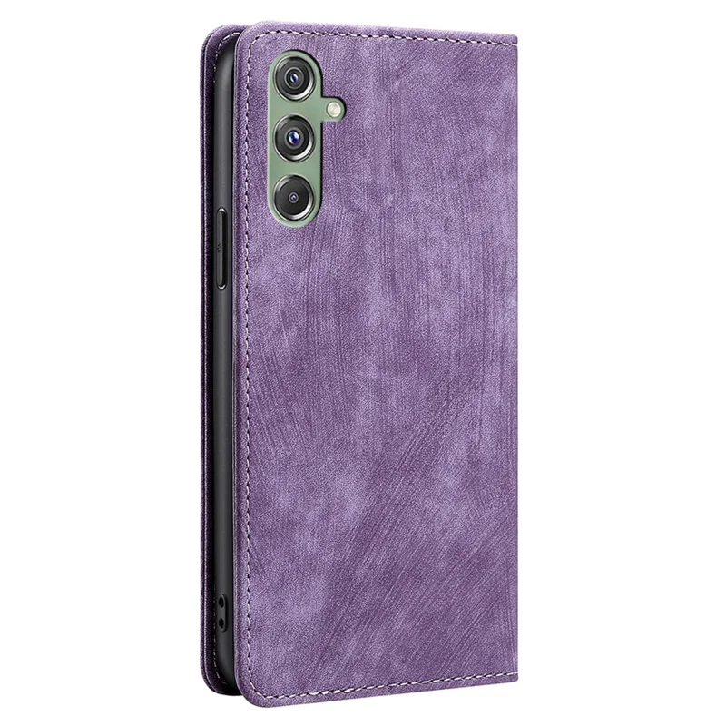 For Samsung Galaxy M34 5G / F34 5G Case Wallet PU Leather Phone Cover with RFID Blocking Function - Purple