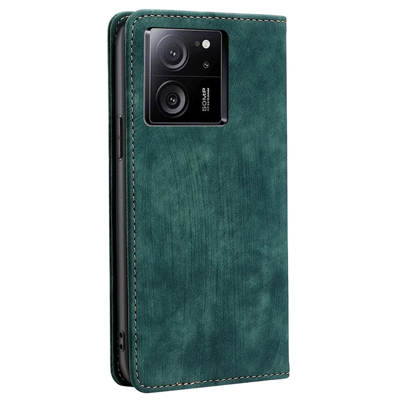 For Xiaomi Redmi K60 Ultra / 13T / 13T Pro Case RFID Blocking Phone Cover with Wallet Stand - Green