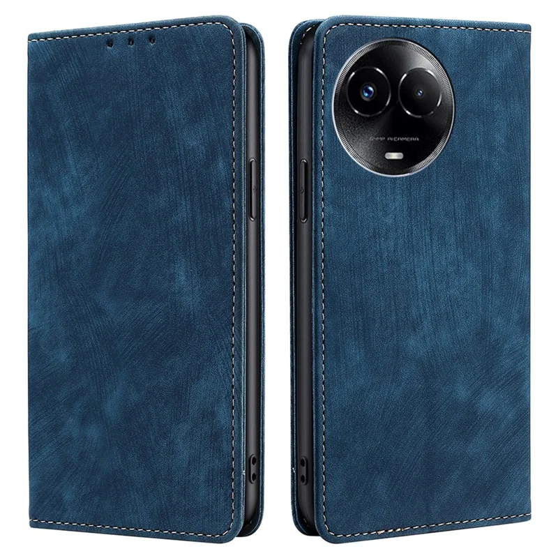 For Realme 11 5G (Global) / Realme 11x 5G Case RFID Blocking Leather Phone Cover - Blue