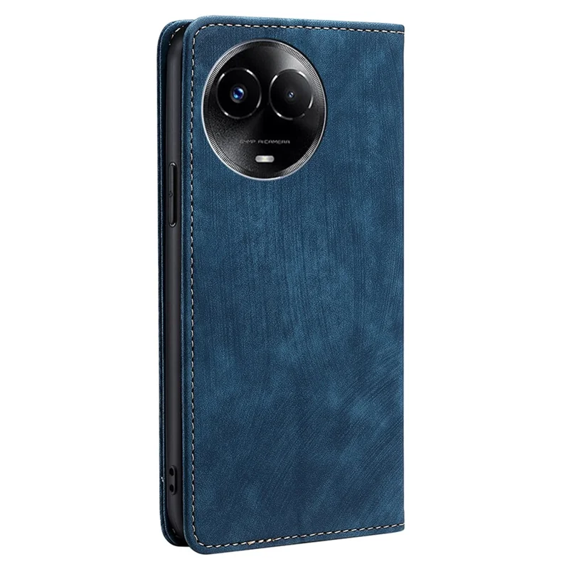 For Realme 11 5G (Global) / Realme 11x 5G Case RFID Blocking Leather Phone Cover - Blue