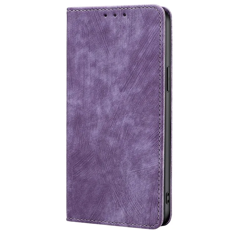 Чехол-кошелек из кожи для Oppo Reno10 5G (Global) / Reno10 Pro 5G (Global) - фиолетовый