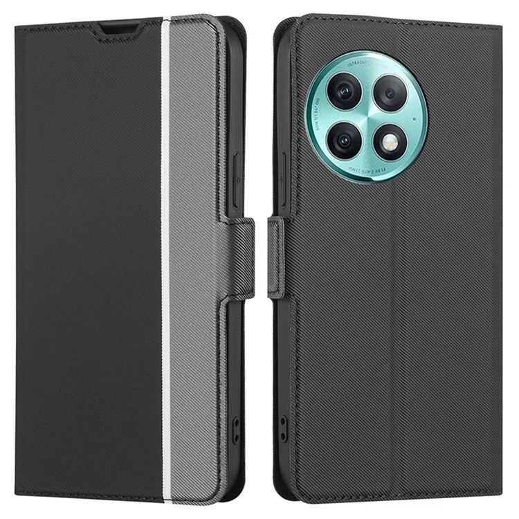 For OnePlus Ace 2 Pro 5G Case PU Leather Card Slot Holder Phone Cover - Black