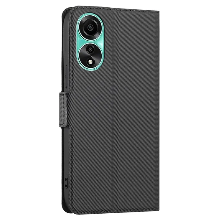 Per Oppo A78 4G Case PU Leather Card Slots Stand Phone Cover - Nero