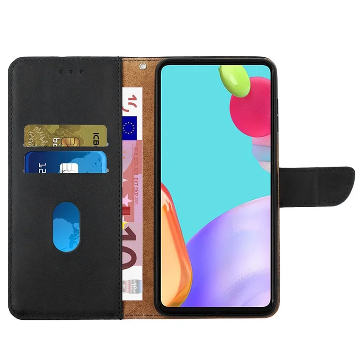 HT02 For Honor X9b 5G / Magic6 Lite 5G Чехол Genuine Cow Leather Folio Phone Cover - Черный