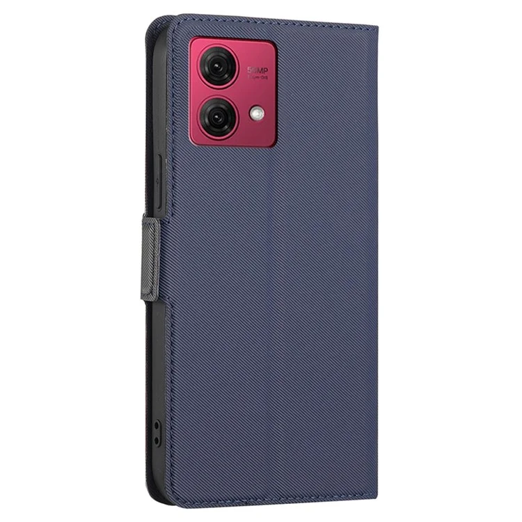 For Motorola Moto G84 5G Case PU Leather Flip Folio Phone Cover - Blue