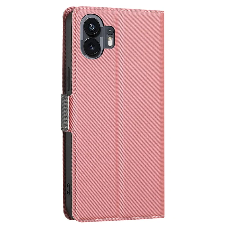 Funda para Nothing Phone (2) de piel sintética con protección anti golpes y cuerpo completo - Rosa